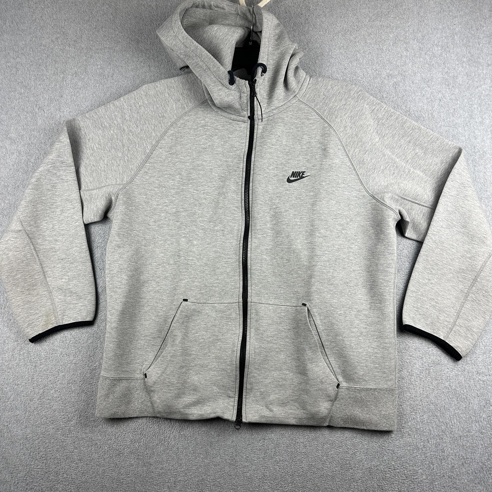 Nike Tech Fleece Hoodie Mens XL Gray Full Zip Athletic Sweatshirt 559592-063